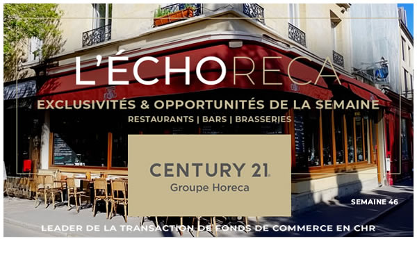 ECHORECA. LA SÉLECTION HEBDOMADAIRE DES MEILLEURES OPPORTUNITÉS EN CHR SUR PARIS ET L’ILE-DE-FRANCE